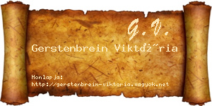 Gerstenbrein Viktória névjegykártya